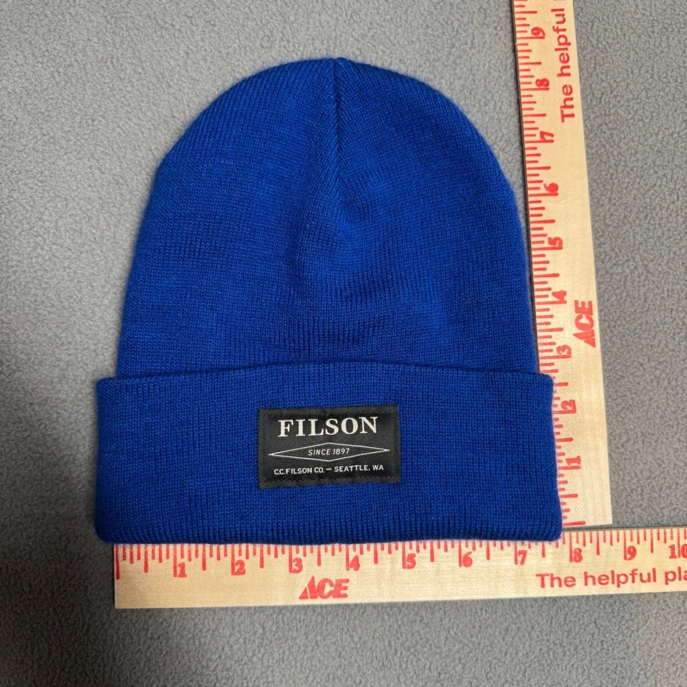 Filson Watch Cap Beanie Knit Hat Blue OS Adult FCDP017856 Outdoor Warm Winter